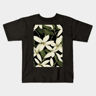 Beautiful Stylized White Flowers, for all those who love nature #170 Kids T-Shirt